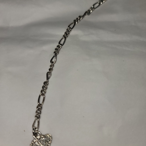 Stella & Dot Silver Geneve Floral Lace Pendant Necklace 18" - Picture 5 of 6